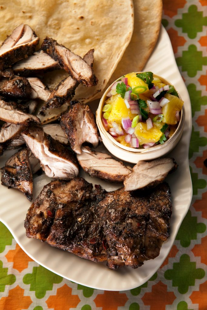 Spicy Jamaican Chicken w Pineapple Salsa Jax Hamilton